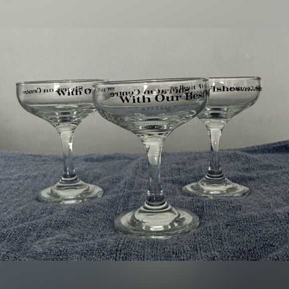 Set of 3- Coupe Glasses - Picture 1 of 7